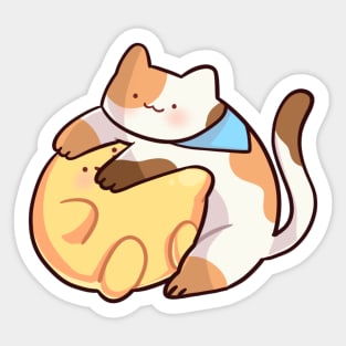 Smiley and Cat Sticker